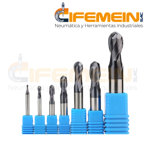 FRESA ESPIGA CARBURADA HRC45 2 Filos RADIO 0.5 1.0mm BFL